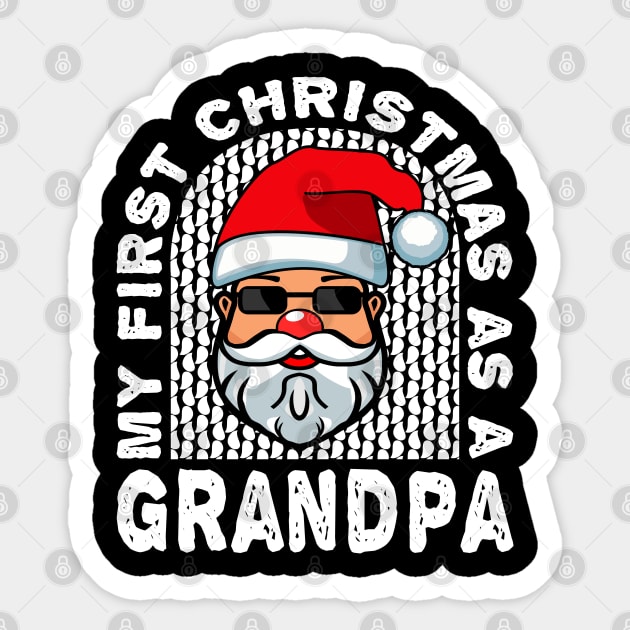 First Christmas Grandpa Santa Claus Family Sticker by JaussZ